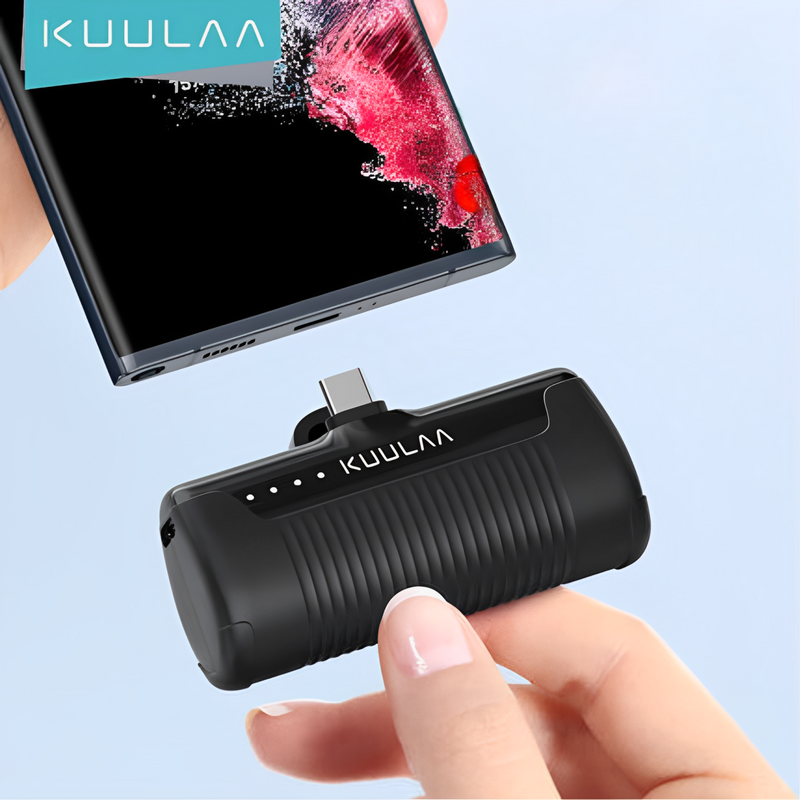 KUULAA Mini Power Bank 4500mAh - Carregador portátil para iPhone 15/14/13/12 Pro Max & Samsung/Xiaomi - PowerBank de bateria externa
