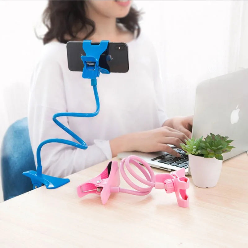 Suporte universal para celular e mesa, flexível giratório 360 para celular para mesa e cama