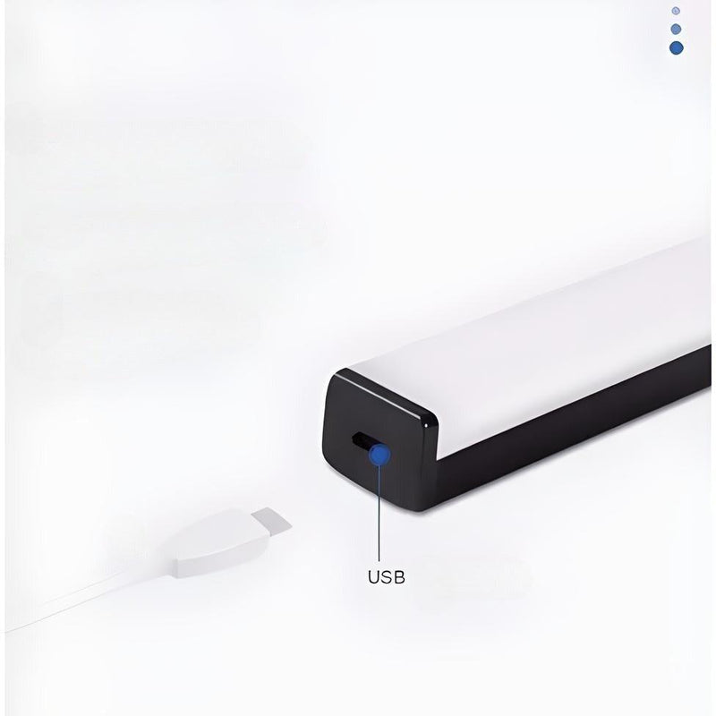 Luz de led 3-em-1 luzes do armário sensor de movimento luz noturna regulável usb recarregável lâmpada sem fio para cozinha guarda-roupa escada